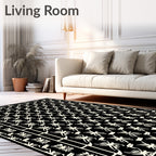 Abstract Starburst Patterned Textile Rug