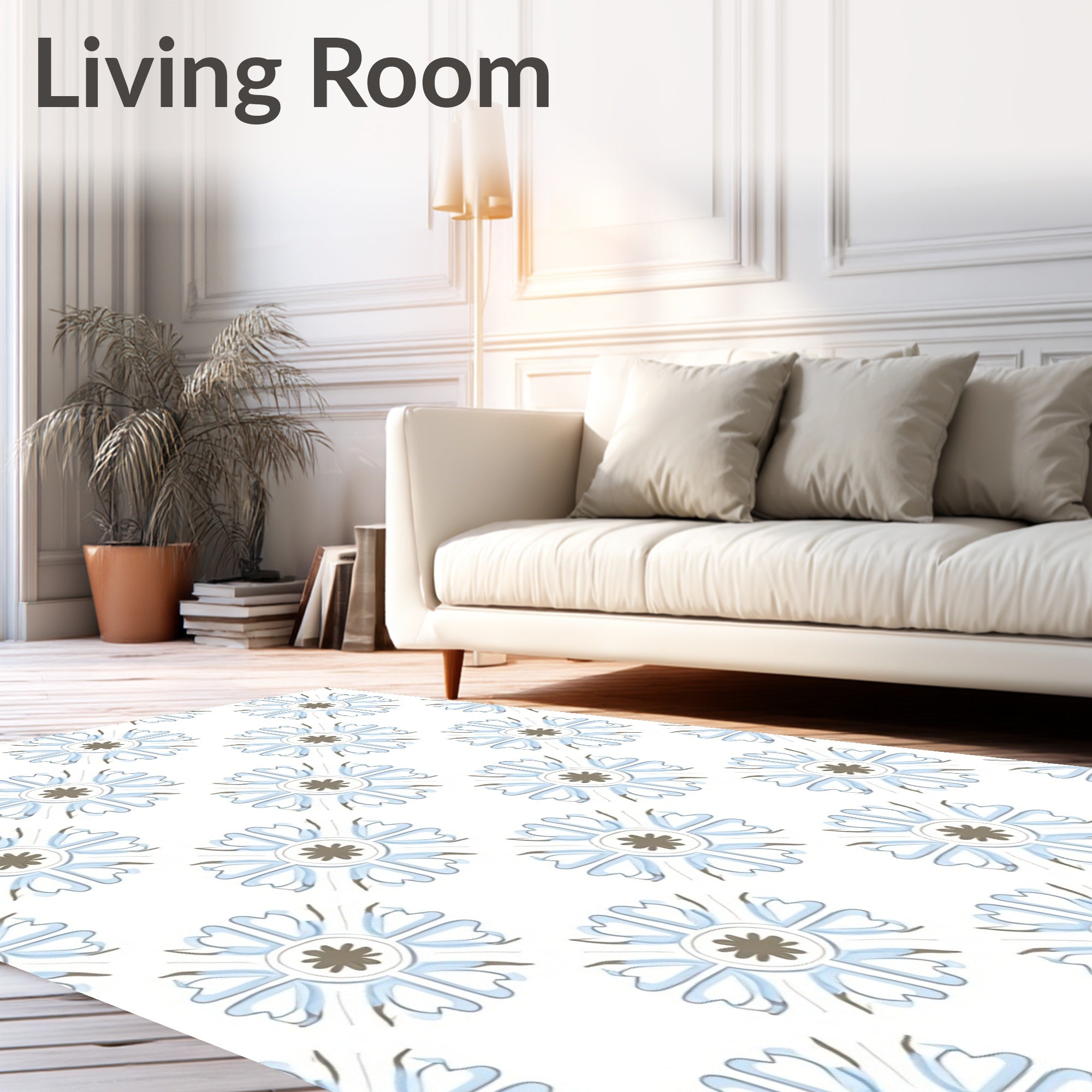 Subtle Floral medallion pattern Rug