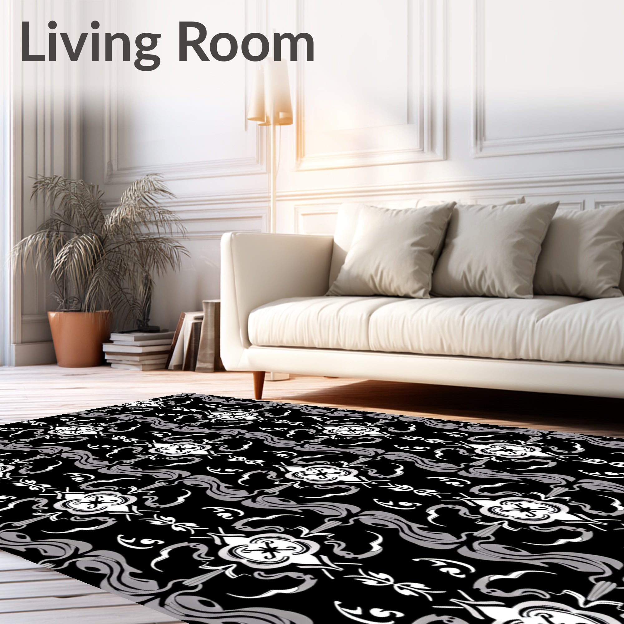 Art Nouveau Floral Pattern Rug
