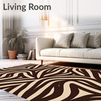 Jaguar Pattern Wavy Abstract Design Rug