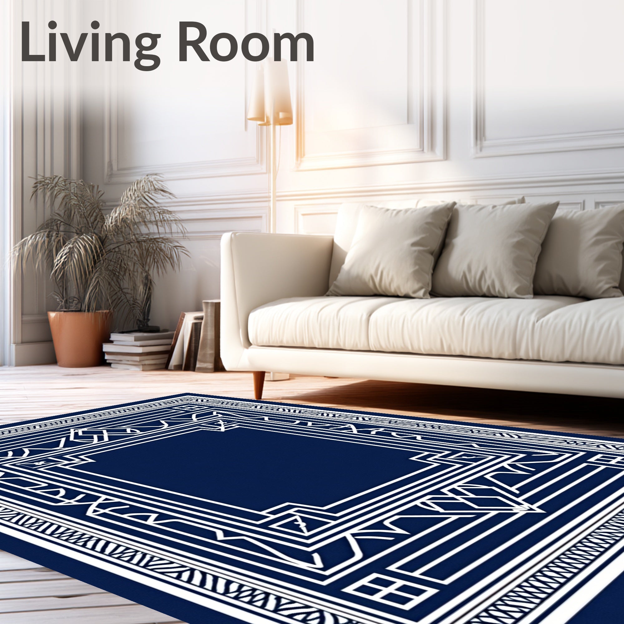 Geometric Lines Ornate Decorative Rug