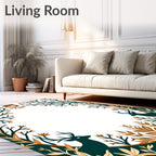 Woodland Nature Scene With Deer Owls Rug