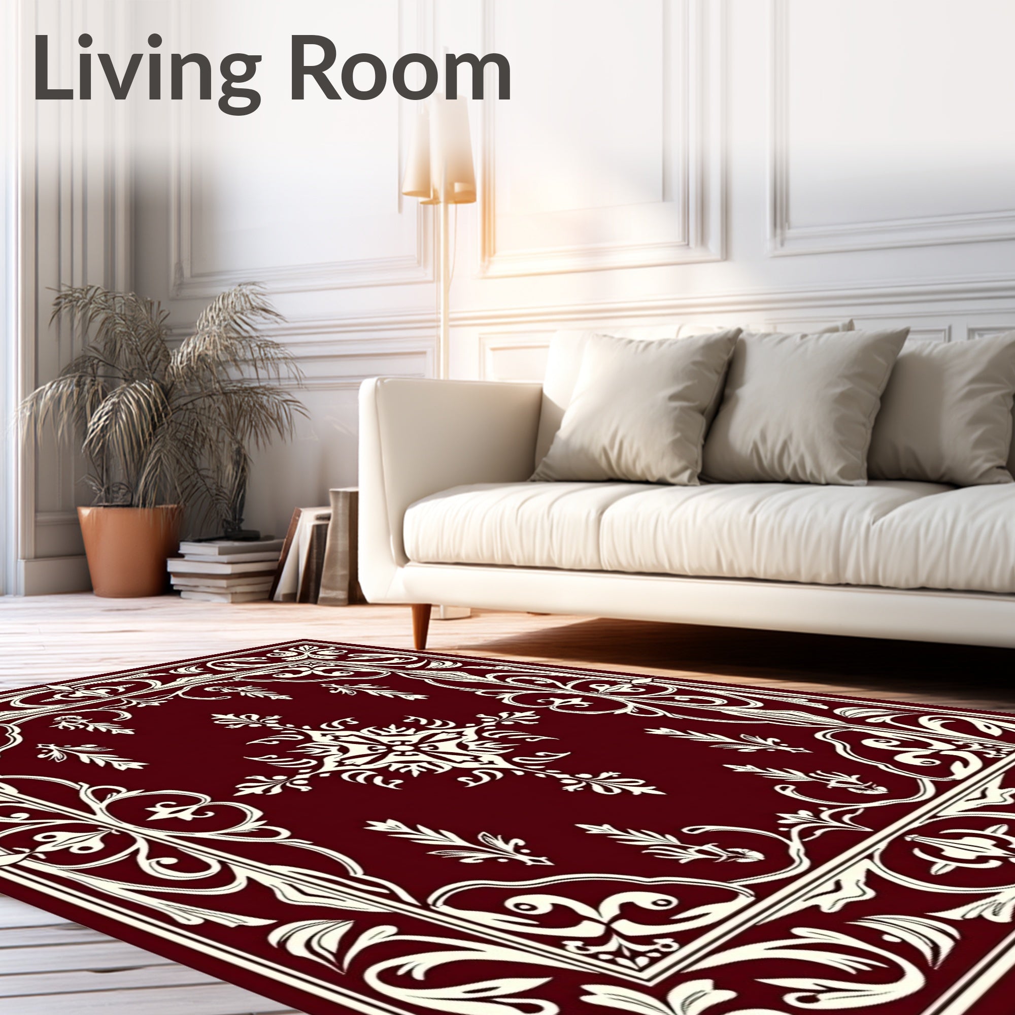 Vintage Floral Medallion Patterned Rug
