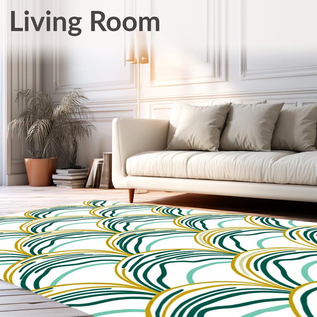 Art Deco Scale Pattern Rug