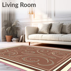 Art Deco Swirls Geometric Pattern Rug