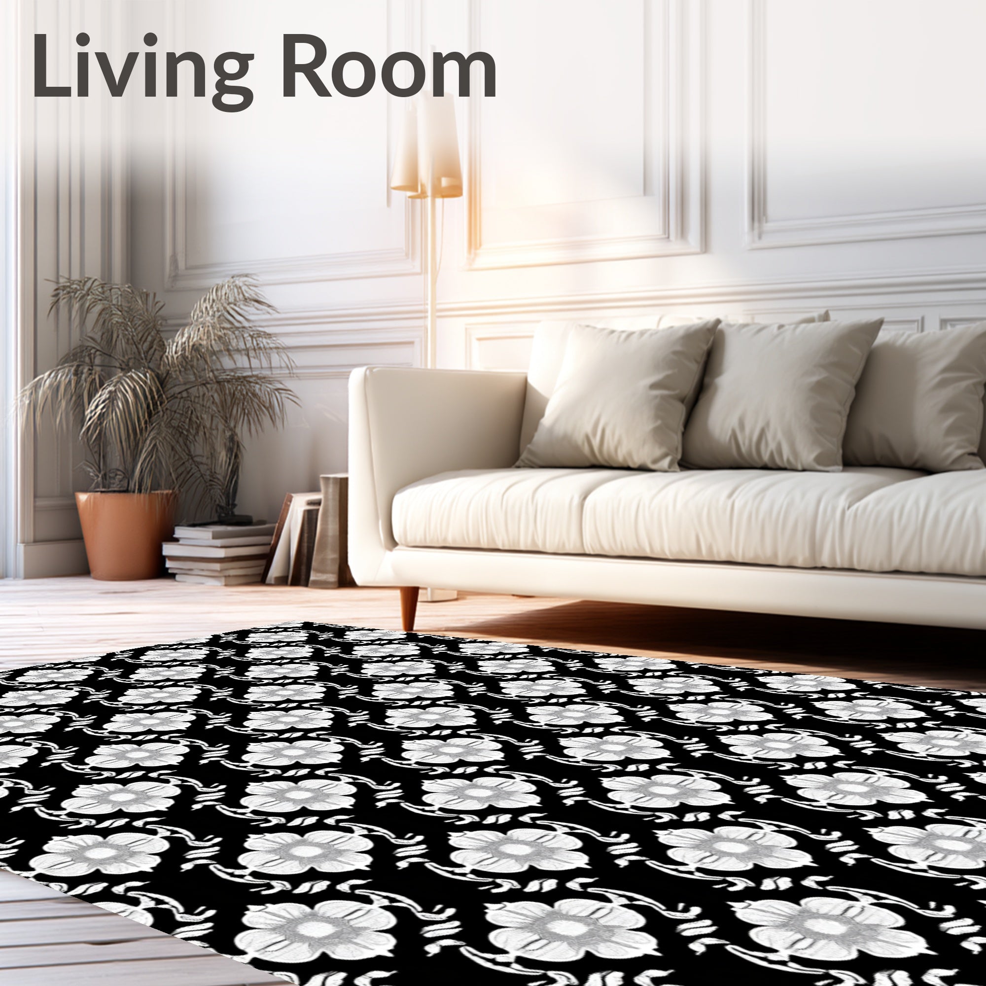 Classic Floral Scrollwork Pattern Rug