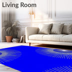 Radiant Sunburst Pattern Design Rug