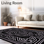 Abstract Linear Geometric Pattern Rug