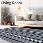Modern Abstract Vertical Stripe Design Rug