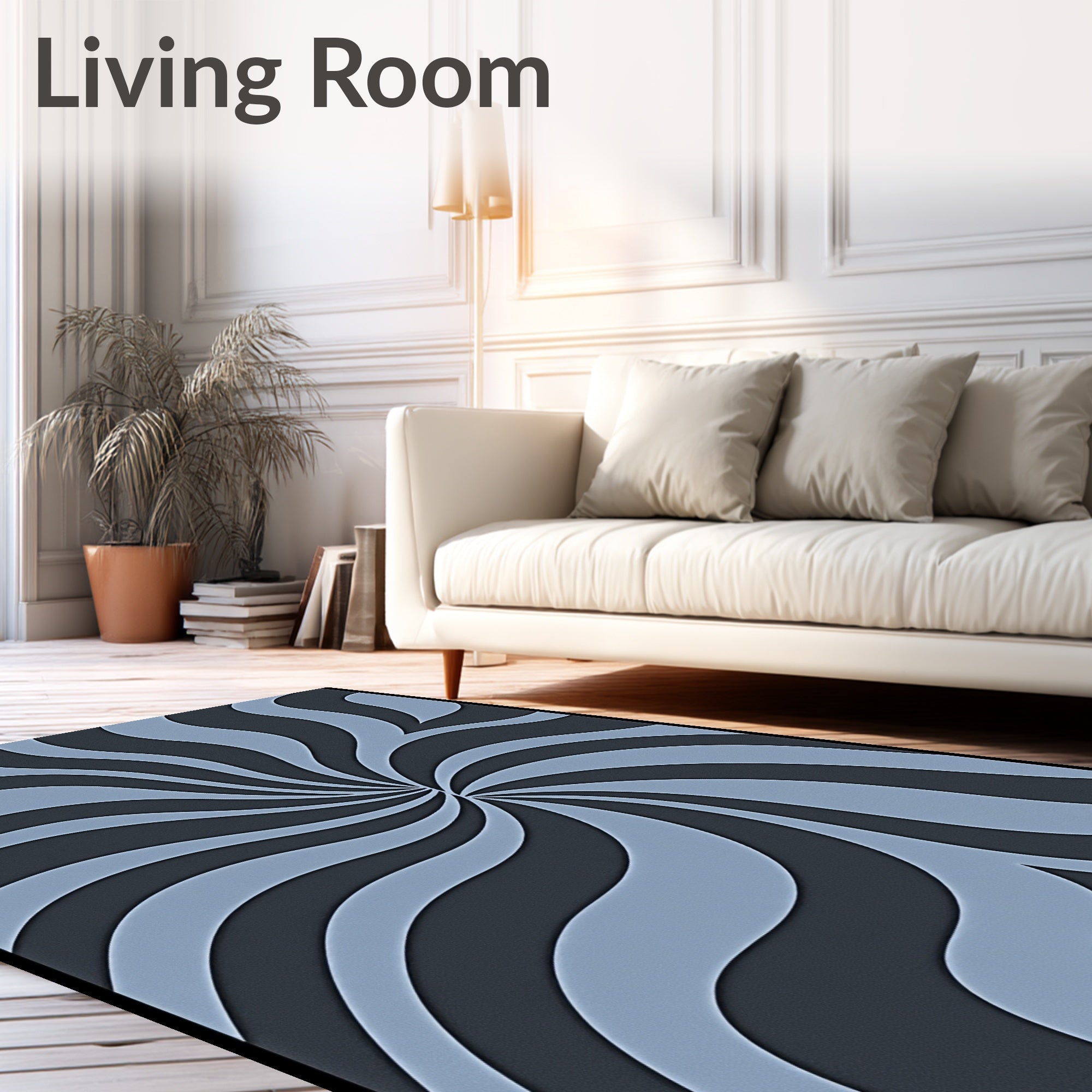 Swirling Abstract Design Rug