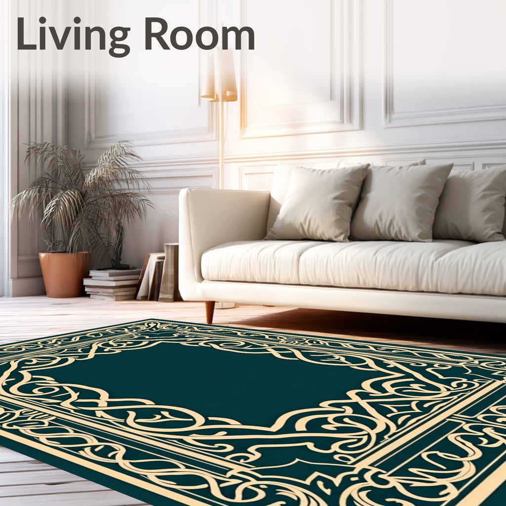 Ornate Intertwined Pattern Beige Rug
