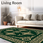 Elegant Gold Vine Intricate Rug
