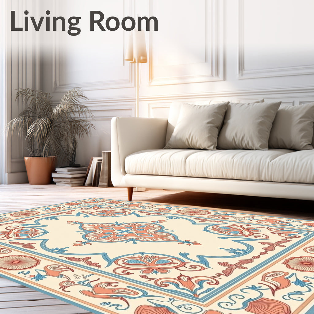 Vintage Floral Intricate Pattern Rug