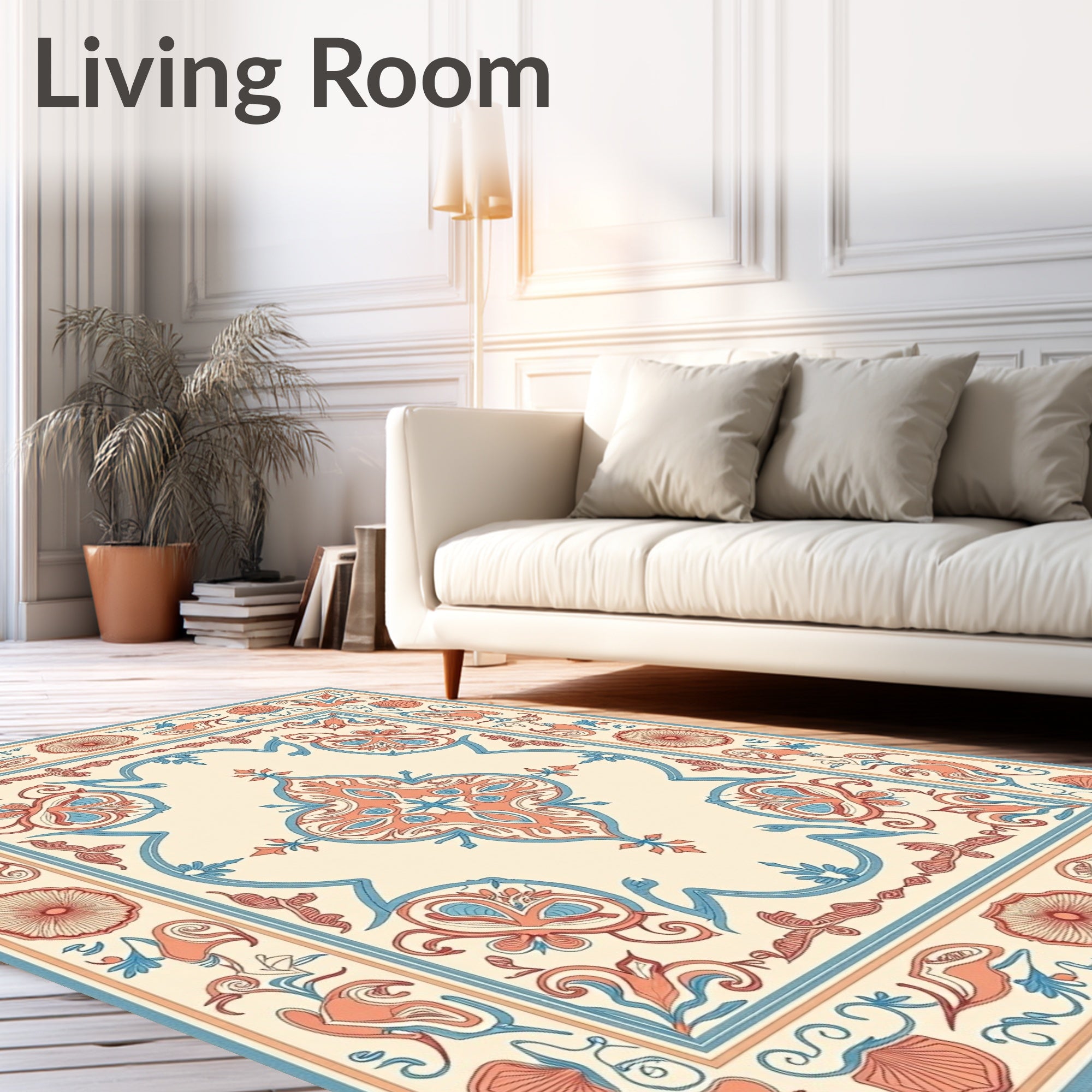 Vintage Floral Intricate Pattern Rug
