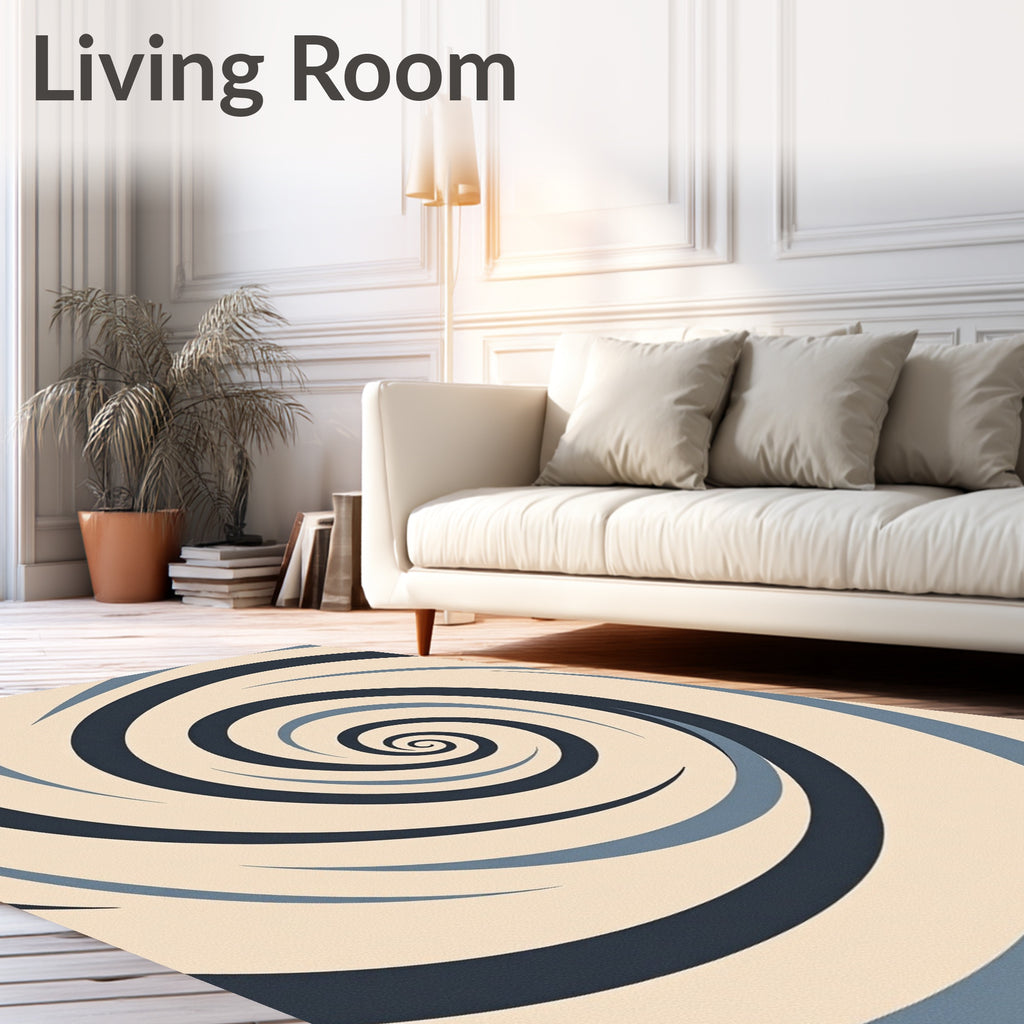 Abstract Swirl Pattern Design Rug