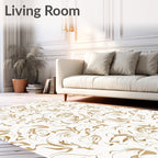 Abstract Swirls Brushstroke Pattern Rug