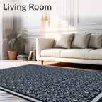 Intricate Archway Patterned Dark Rug