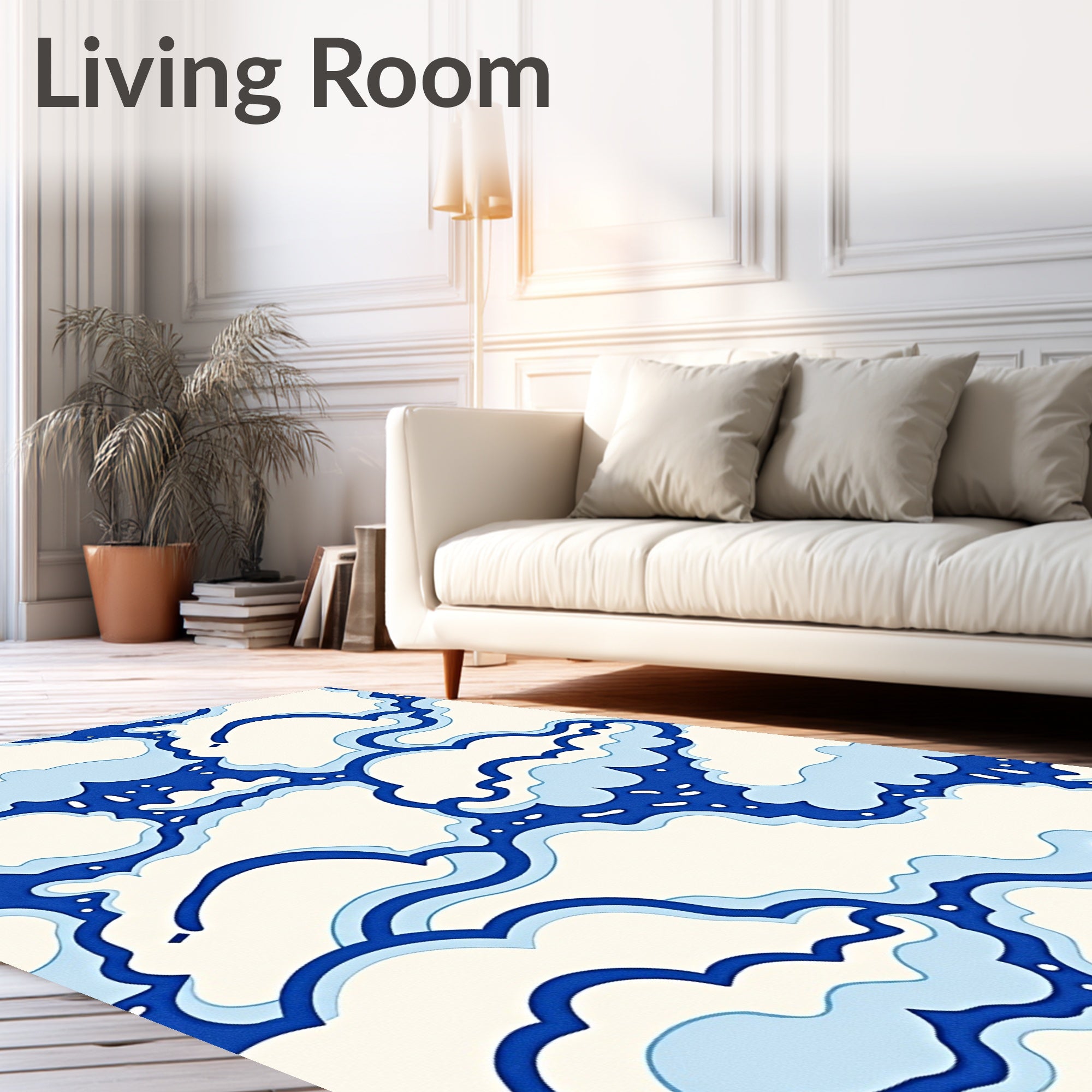 Groovy Cloud Pattern Rug