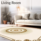 Ornate Sunburst Emblem Design Rug