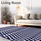 Tribal Geometric Striped Pattern Rug