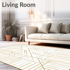 Geometric Lines Abstract Design Rug