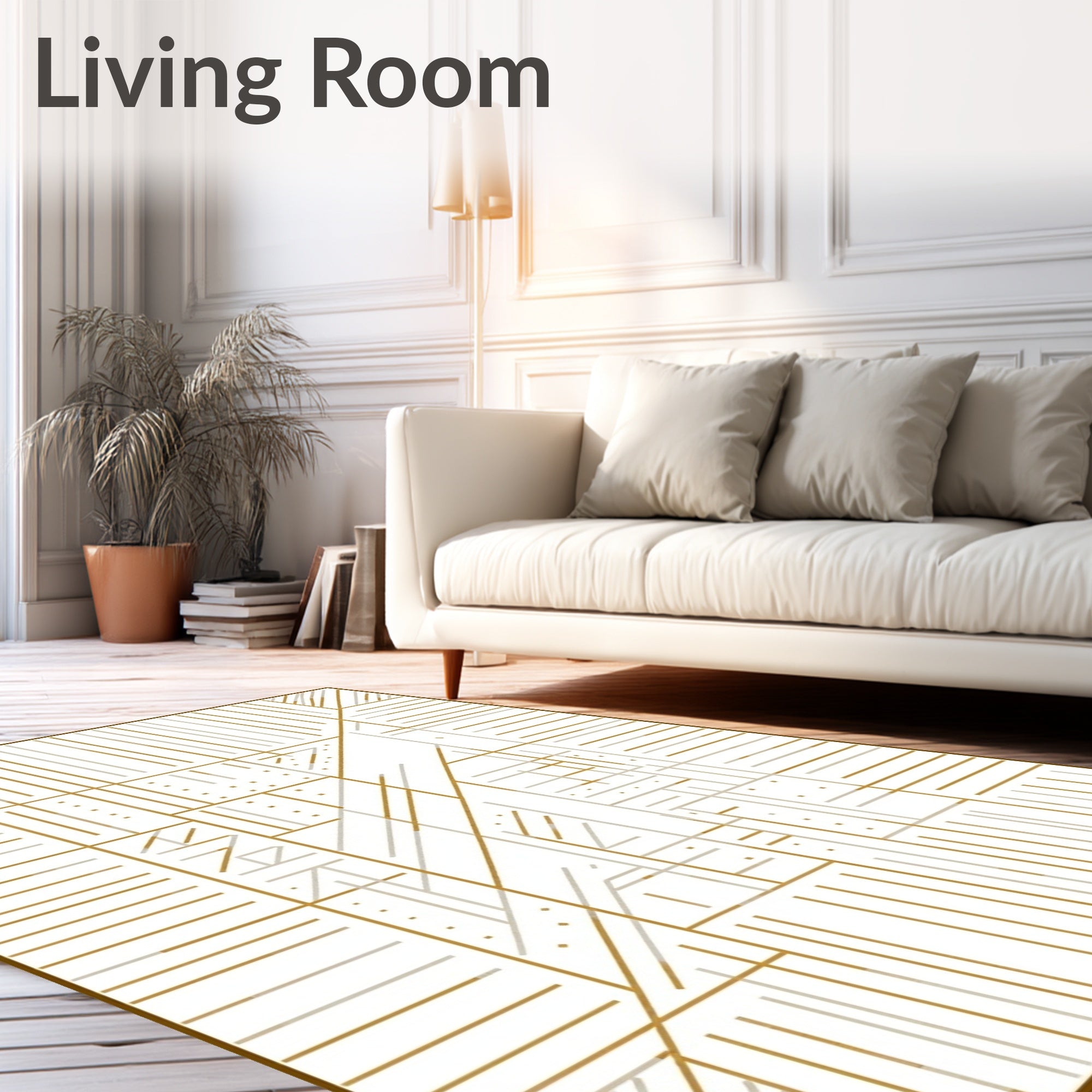 Geometric Lines Abstract Design Rug