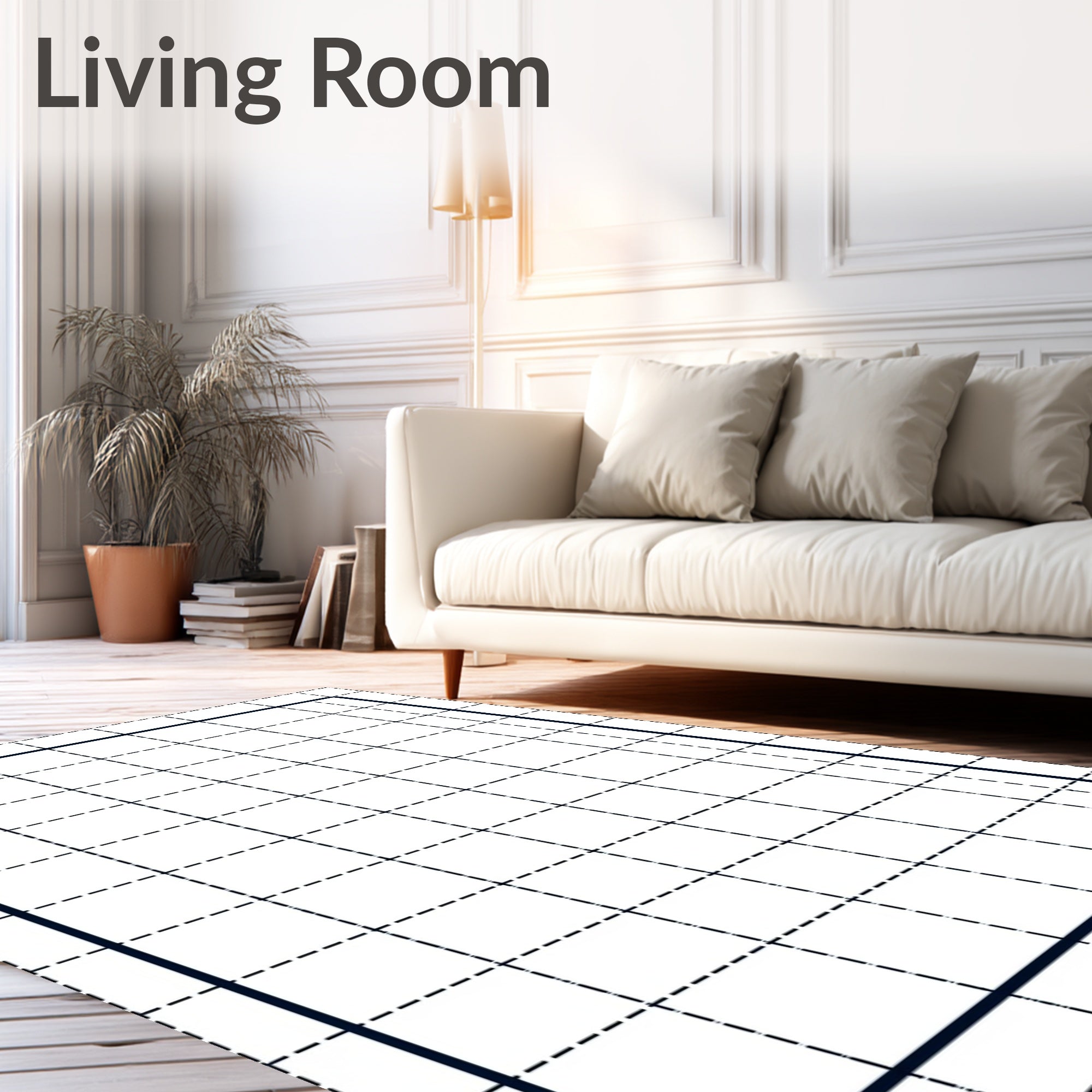 Classic Grid Pattern Rug