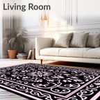 Ornate Floral Symmetry Pattern Rug
