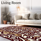 Ornate Swirls Patterned Regal Rug