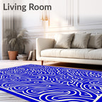 Abstract Swirls Outline Pattern Rug