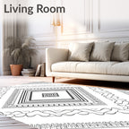 Intricate Diamond Geometric Pattern Rug