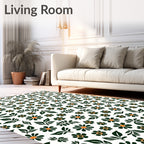 Retro Floral Pattern Rug