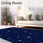 Celestial Starburst Dot Pattern Rug