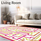 Geometric Maze Pattern Rug