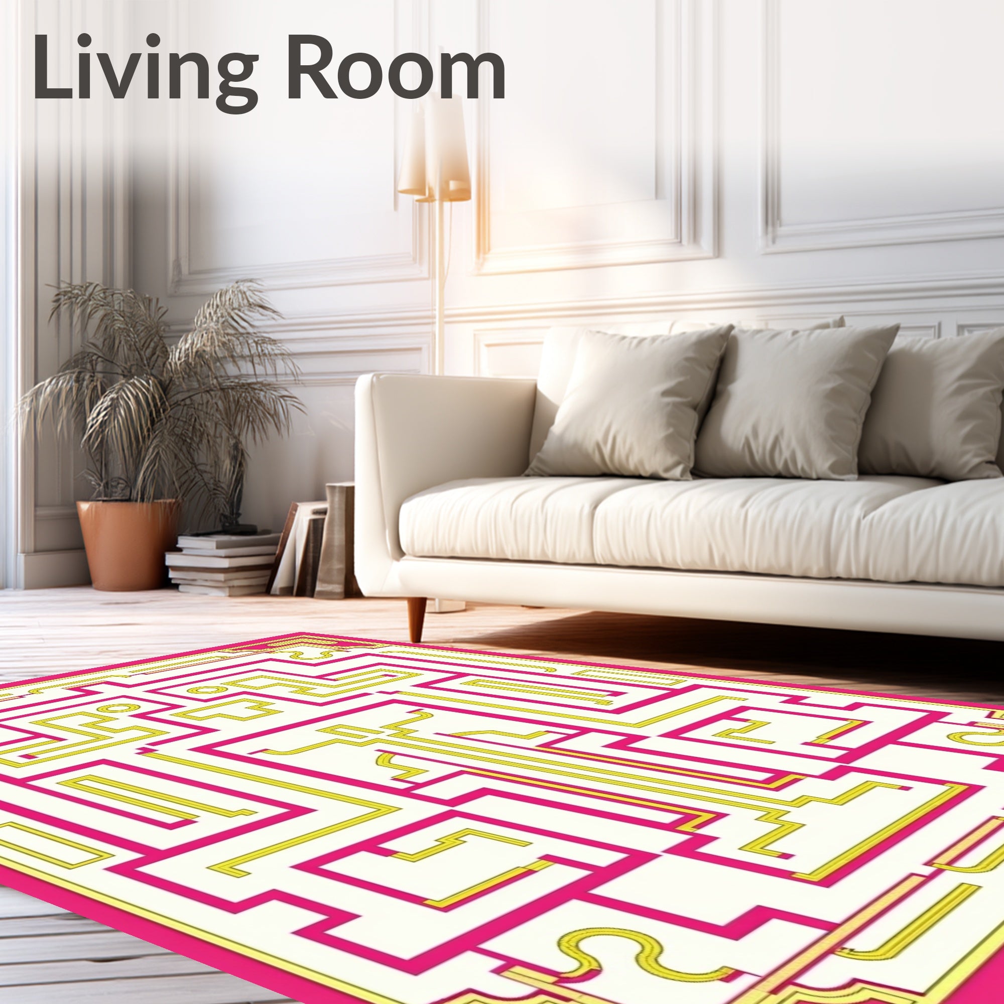 Geometric Maze Pattern Rug