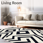 Bold Geometric Diamond Pattern Design Rug