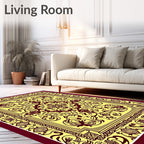 Vintage Floral Scrollwork Pattern Rug