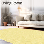 Abstract Swirl Pattern Golden Rug