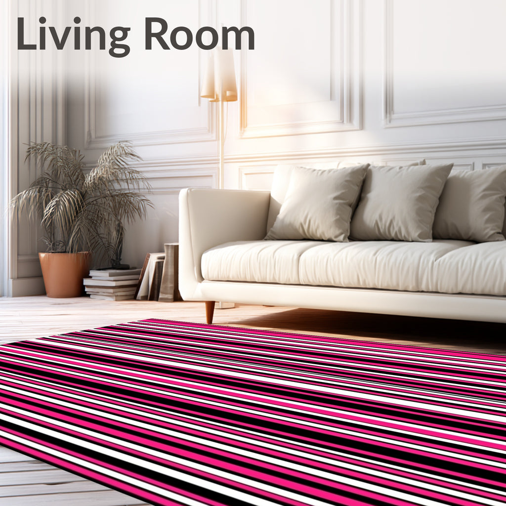 Bold Vertical Stripe Pattern Rug