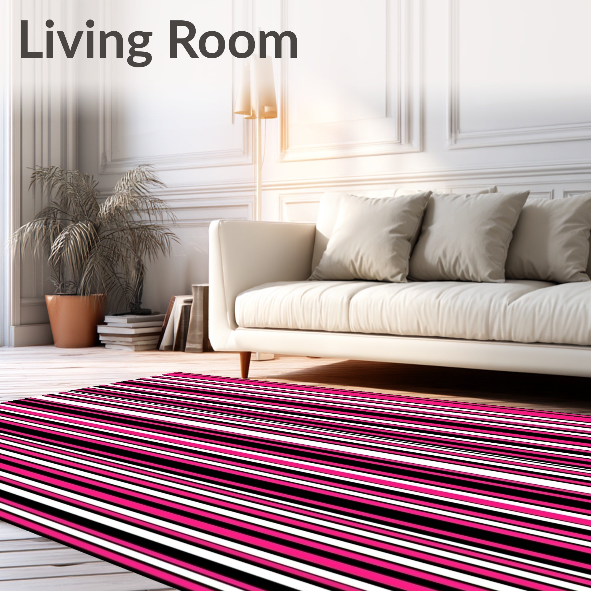 Bold Vertical Stripe Pattern Rug