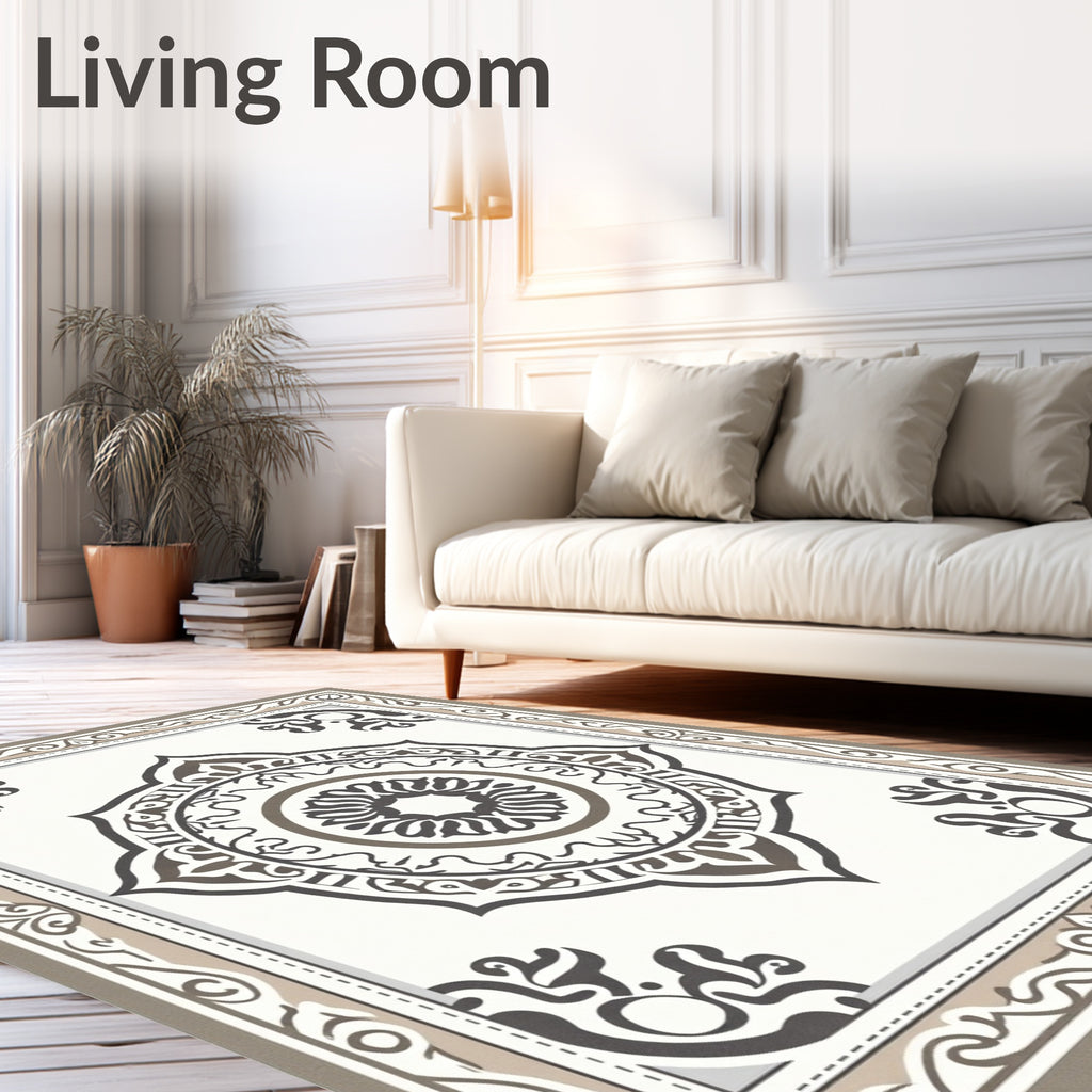 Classic Geometric Mandala Pattern Rug