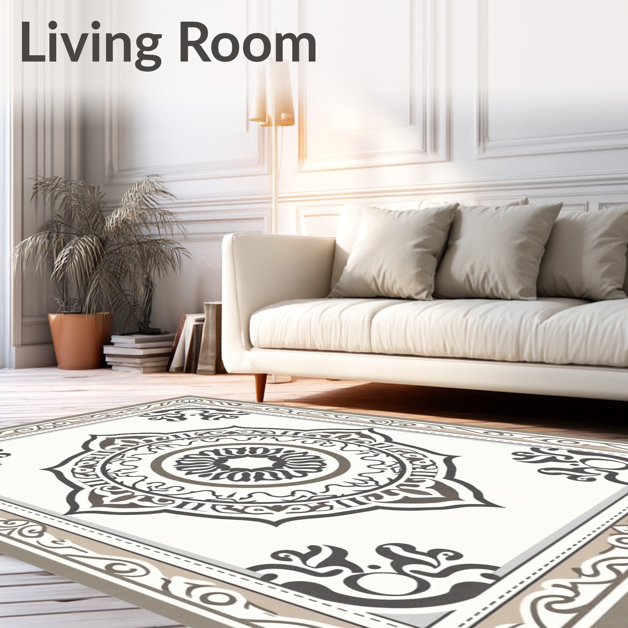 Classic Geometric Mandala Pattern Rug