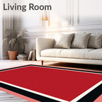 Bold Color Block Layered Rug