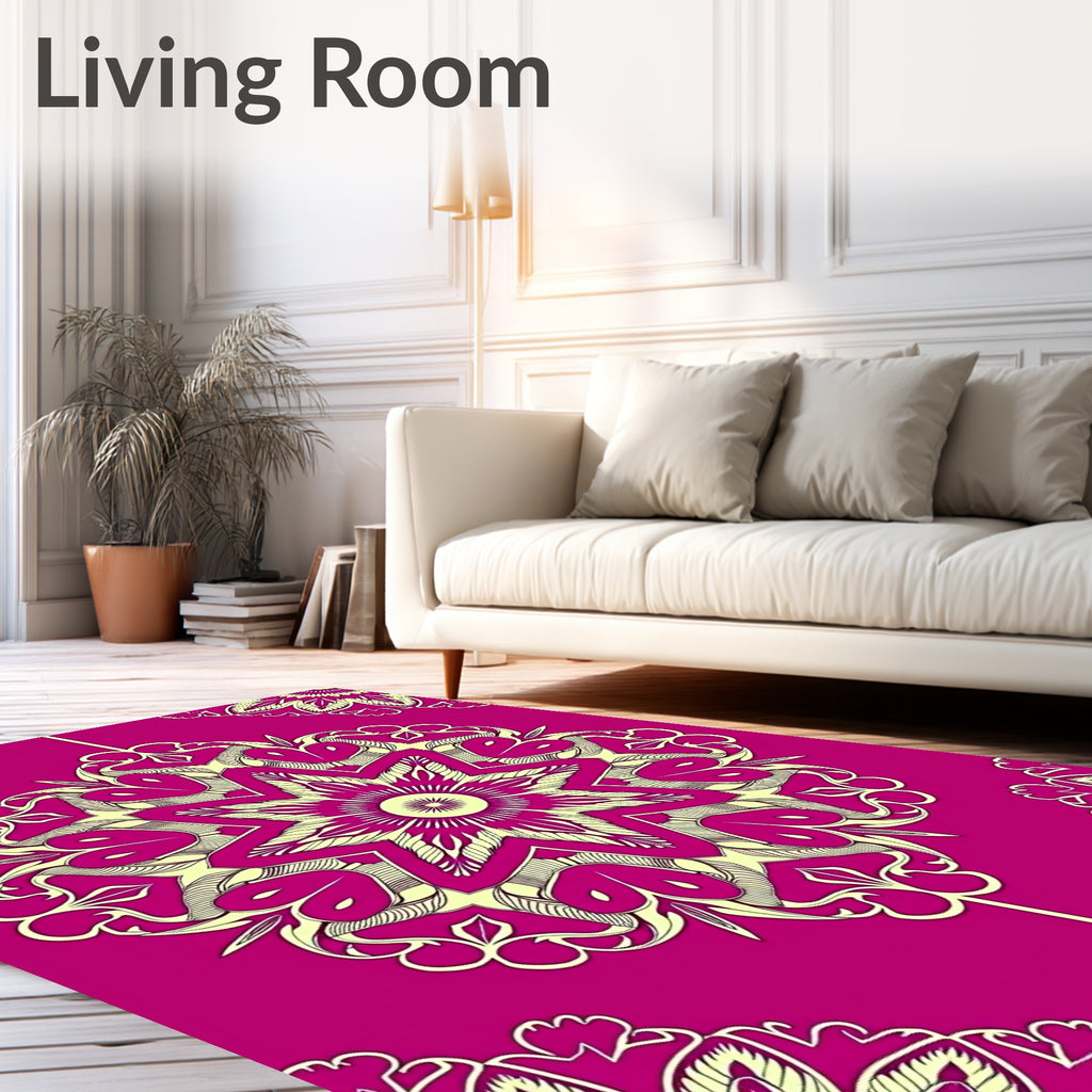 Radiant Eight Pointed Mandala Pattern Rug