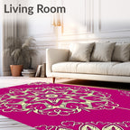 Radiant Eight Pointed Mandala Pattern Rug