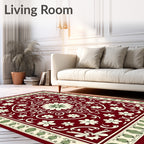 Ornate Floral Vine Inspired Medallion Rug