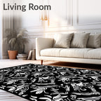 Birds and Floral Whimsical Pattern Rug