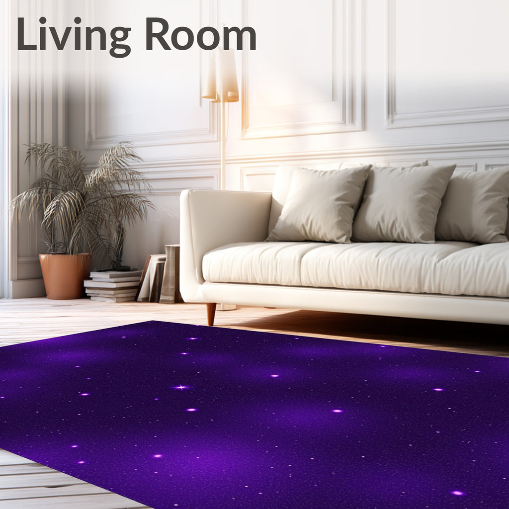 Purple Galaxy Star Cluster Rug