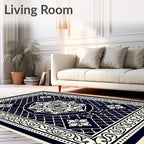 Intricate Floral Lattice Design Rug