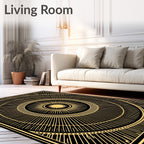 Radiant Sunburst Art Deco Design Rug